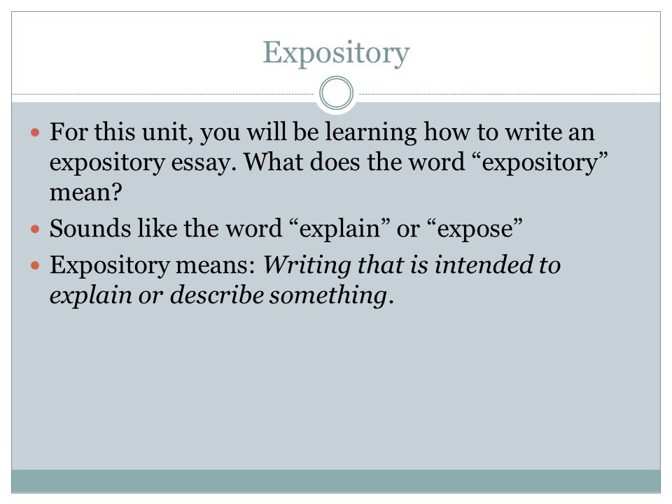 an expository essay on how to write an expository essay online